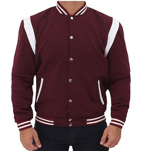 Cheap Rate Custom Unisex Bomber <b>Jacket</b> Wholesale Blank Varsity Baseball <b>Jackets</b> Stand Patchwork Wool Sleeves All Colors 2023 - Product Image 4