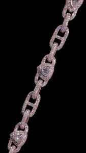 Custom 12mm Lab Grown Cuban Link <b>Chain</b> 925Sterling Silver Mixed Cut Round Emerald <b>Iced</b> <b>Out</b> Necklace Wholesale B2B Factory Price - Product Image 2