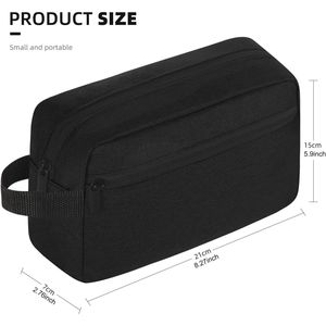 Borsa da Toilette Nera da Appendere, Accessori da Viaggio per Donne e Uomini - Product Image 1