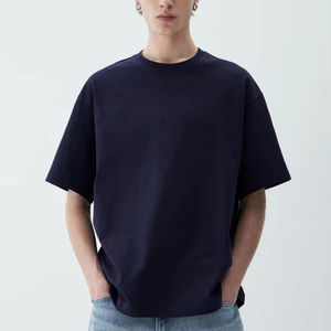 T-shirts pour hommes à manches courtes, tricotés décontractés, look audacieux, col rond, 100% coton, fabrication professionnelle - Product Image 6