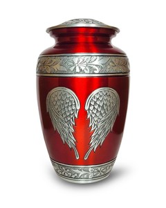 Uzair Handicrafts, urnes funéraires en aluminium avec motif d'ailes d'aigle, pour cendres humaines, usage adulte, gravure personnalisable - Product Image 5