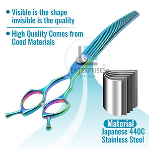 Ciseaux à effiler professionnels en acier inoxydable durables avec logo et design personnalisés, haute qualité - Product Image 2