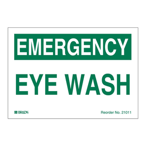 Étiquettes réfléchissantes Brady pour stations de lavage des yeux - PVC auto-adhésif durable pour laboratoires et stations de sécurité industrielle - Product Image 2