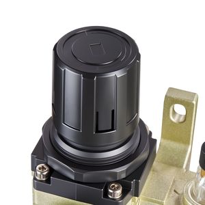 Filtre-régulateur-lubrificateur (FRL) pour compresseur d'air industriel 3/8" NPT avec séparateur d'eau et système de purge automatique - Product Image 5