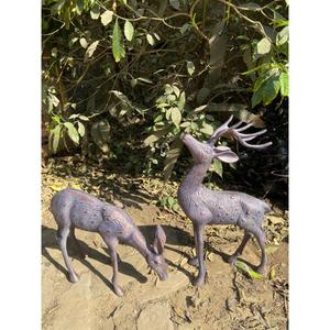 Ensemble de sculptures de cerfs en bronze, figurines d'animaux en métal faites à la main, fournitures de jardin, statues d'animaux grandeur nature, fabricant et vente en gros - Product Image 4
