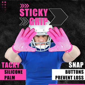 Gants de football américain personnalisés 2026 avec logo, paume en silicone antidérapante, respirants, imperméables, à doigts complets, légers - Product Image 2