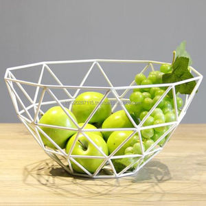 Compact modern iron fruit <b>basket</b> lightweight durable elegant design blending well with contemporary kitchen spaces - Product Image 3