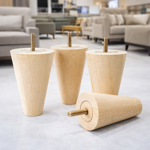 Modern Tapered Solid Wood Furniture Leg <b>Sofa</b> Table Cabinet Wooden Leg Replacement Custom Size OEM Supplier - Product Image 2