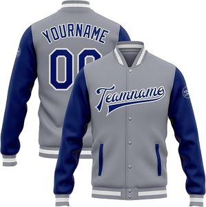 Good Quality Unisex Baseball Varsity <b>Jacket</b> Wool/Polyester/Cotton Embroidery Front Logo Long Sleeve Windproof <b>Quilted</b> Wholesale - Product Image 1