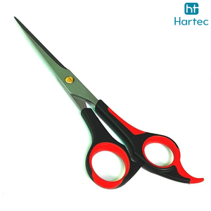 Ciseaux de barbier professionnels en plastique bicolore rouge et noir élégants pour hommes et femmes, vente en gros, pour salon de coiffure - Product Image 2