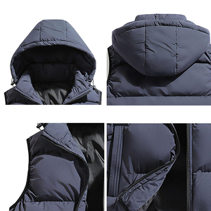 Chaleco Acolchado de Lana y Algodón para Mujer, Estilo Casual, con Cierre, Sin Mangas, Chaqueta de Invierno Ligera y Cálida, Moda - Product Image 4