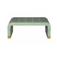 Table basse en os incrusté de style Art déco indien, avec taille et design personnalisables, table de luxe