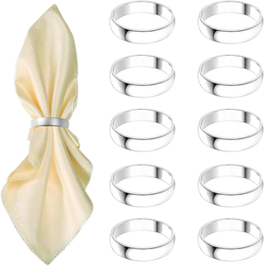 Anneau de serviette en acier inoxydable, design moderne et luxueux, forme ronde, écologique, en stock, cadeaux personnalisables pour les mariages et les fêtes - Product Image 5