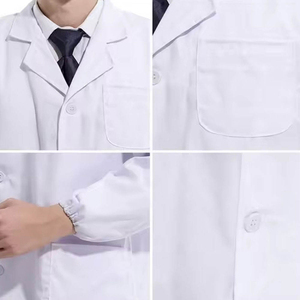Blouse de laboratoire médicale anti-acide 100 % coton, unisexe, fabriquée au Pakistan - Product Image 1