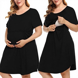 New Arrival Plus Size Women Summer Solid <b>Loose</b> Casual Denim Lapel Short Sleeve Pleated Short <b>Dress</b> - Product Image 5
