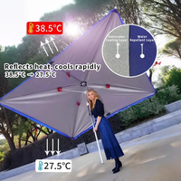 Parasol de terrasse inversé 3x3 m, grand format, promotionnel, pour jardin et restaurant