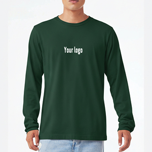 Nouveau T-shirt Homme Hip Hop Oversize Tendance Épaules Tombantes Col Rond Manches Longues Coupe Ample 100% Coton Grande Taille Personnalisable Uni - Product Image 4