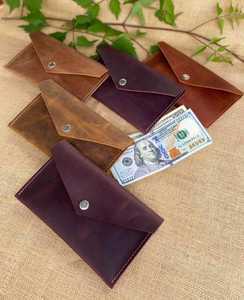 Exquisite Craftsmanship Leather Wallet Slim Long Envelope Money Pouch Clutch Sleeve Delicate Coin Purse Pocket Card Holder - Product Image 2