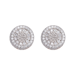 Mens <b>Moissanite</b> Round Stud <b>Earrings</b> 925 Silver Iced Out Diamond Cluster <b>Earrings</b> Halo Design Luxury Fashion Gifts for Mens Women - Product Image 6