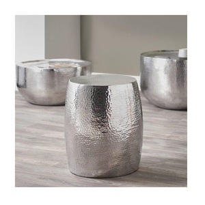Mesa auxiliar de aluminio de diseño contemporáneo, simple, portátil, de lujo, moderna, para sala de estar, mesa de noche. - Product Image 5