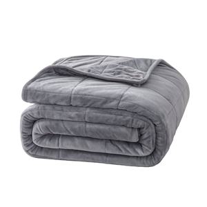 Manta ponderada de cuentas de vidrio acolchadas suaves personalizadas de alta calidad OEM Premium uso doméstico tejido algodón poliéster calentado viaje barato - Product Image 1