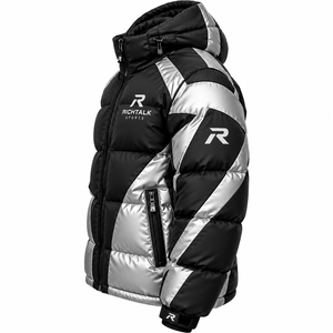 Blouson d'hiver matelassé pour homme, coupe sport, coupe-vent, respirant, fermeture éclair frontale, logo, décontracté, coupe régulière, rembourrage en polyester - Product Image 3