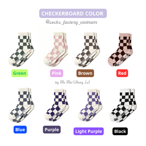 Pilates <b>Grip</b> <b>Socks</b> Checkerboard Design Baby Pink Color Women Anti-Slip Knitted Crew Yoga <b>Socks</b> Quick Dry Breathable Eco-Friendly - Product Image 5