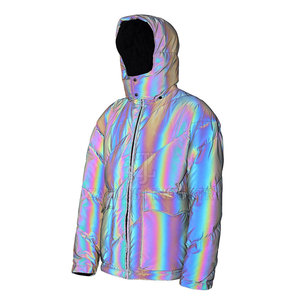 High Visibility Outdoor Wear Rainbow <b>Reflective</b> <b>Jacket</b> Multicolor <b>Reflective</b> Design For <b>Cycling</b> And Night Activities - Product Image 2