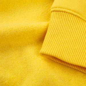 Sudadera Lisa Amarilla de Cuello Redondo para Hombre, de Forro Polar Grueso, Casual, Manga Larga, 100% Poliéster, con Bolsillo Superior, Transpirable y Holgada - Product Image 5