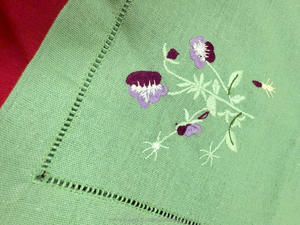 ผ้าเช็ดปากค็อกเทลปักลายแบบกำหนดเอง คุณภาพสูง ผลิตจากผ้าฝ้าย/ผ้าลินินเวียดนามแท้ สำหรับงานปาร์ตี้ งานแต่งงาน ตกแต่งงานฝีมือ  ขั้นต่ำในการสั่งซื้อ - Product Image 5