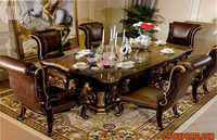 Ensemble de meubles de salle à manger en teck de style baroque, design moderne, taille personnalisée, couleur personnalisée, OEM disponible, expédition maritime SEA