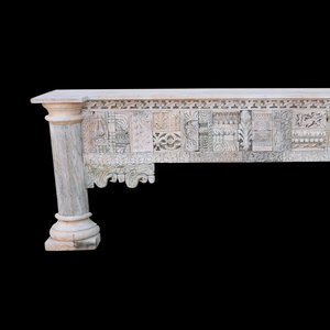 Haswani Handicrafts Wooden <b>Console</b> <b>Table</b> Hand Carved Antique Rustic Vintage Entryway <b>Table</b> Solid Wood Decorative Carved <b>Console</b> - Product Image 1