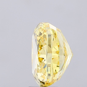 Pierre précieuse non montée pour bijoux fins, diamant de laboratoire de haute qualité, jaune vif fantaisie, taille coussin, excellente coupe, certifié IGI, type CVD. - Product Image 4