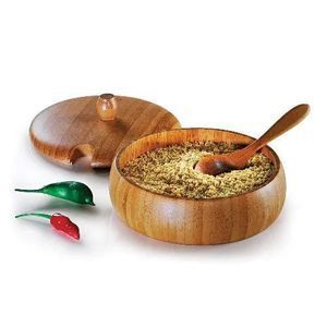 Bols en bois rustiques écologiques faits à la main pour les fêtes, les salades de fruits, les soupes, la vaisselle de service avec un design unique par la collection Handmade - Product Image 4