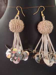 Pendientes Colgantes Hechos a Mano con Borlas de Cuentas para Mujer, Joyería de Moda para Fiesta, Pendientes Colgantes con Lentejuelas, Accesorio de Regalo - Product Image 3