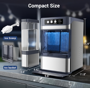 Máquina de Hielo Eléctrica Comercial BLG de 17 KG Diarios, Capacidad Masticable de 33 Libras, Antiescarcha y Certificación Energy Star para Hielo <span class=keywords><strong>Nugget</strong></span> - Product Image 6