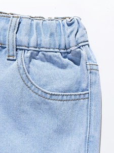 Shorts en jean délavé pour homme, coupe droite, taille mi-haute, décontracté, pour l'été, en coton respirant avec fermeture éclair - Product Image 4