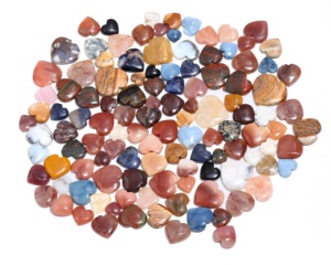 Cabochons en Agate Naturelle en Forme de Cœur, Couleurs et Tailles Variées, Haute Qualité, Vente en Gros pour la Fabrication de Bijoux - Product Image 3