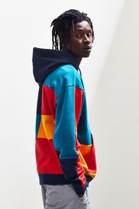 Sudadera con Capucha para Hombre, Diseño Color Block, Corte Holgado, Algodón French Terry, Estilo Casual para Otoño - Product Image 3