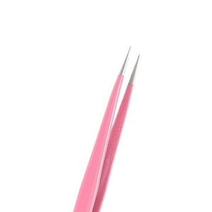 Pince à épiler en acier inoxydable avec logo personnalisé, pointe fine et lisse, antistatique, durable, 10 mm de longueur, pour cils - Product Image 1