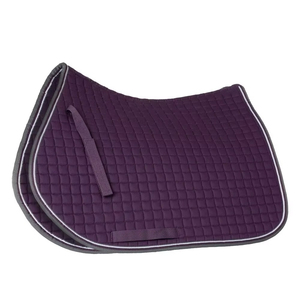 BRAND ZONE1995 Tapis de selle classique personnalisé en coton satiné avec doublure en maille, durable et confortable pour l'équitation et le saut d'obstacles - Product Image 1