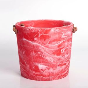 Seau à glace en résine de luxe fait main grande capacité, motif tourbillon, finition mate/brillante, options personnalisables pour la vaisselle de fête - Product Image 4