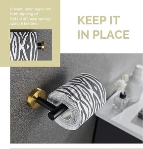 Elegant Home Decor Bathroom <b>Paper</b> Dispenser Gold Wall Mounted Holder Minimalist Toilet Accessory Premium Home Fixture Bathroom - Product Image 3