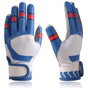 <b>White</b> Leather Baseball Pitcher Right-Handed Batting Gloves Full Finger Breathable Non Slip Grip Adjustable Wrist Sports Gloves - Product Image 3