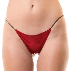 Tanga de Nailon Rojo para Mujer, de Cintura Baja, Sin Costuras, Estilo Sexy, Color Sólido, Tejido Ultrafino - Product Image 6