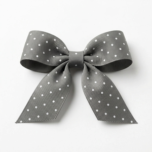 ริบบิ้นโกรเกรนลายจุดสีเทาขนาด 6 มม. จากนีลคามัล อินดัสทรีส์ สำหรับงานฝีมือ เย็บปักถักร้อย ห่อของขวัญ และตกแต่ง - Product Image 2