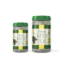 Feuilles de thé vert en vrac pour marque privée, thé rafraîchissant certifié, personnalisable en pot ou en sachet
