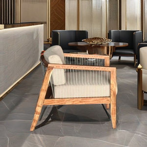 Chaise longue portable en bois massif - Fauteuil inclinable d'appoint pour la détente dans le salon - Product Image 3