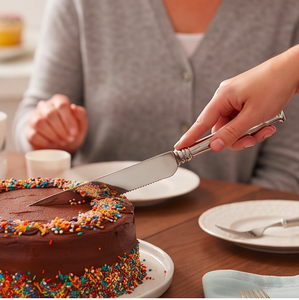 Ustensile moderne en argent pour servir les gâteaux, parfait pour le service quotidien des desserts et les occasions décontractées, articles pour les fêtes - Product Image 3
