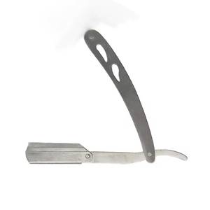 Straight <b>Razor</b> Stainless Steel Single Blade For Barber Shop <b>Men</b> Face Shaving Manual <b>Razor</b> - Product Image 3